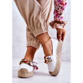 PS1 Alpargatas femininas de couro com corrente branca chique branco 2 PS1 Alpargatas femininas de couro com corrente branca chique branco 2