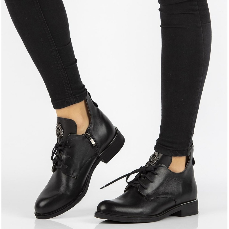 Sapato de couro Filippo 30055 preto 1