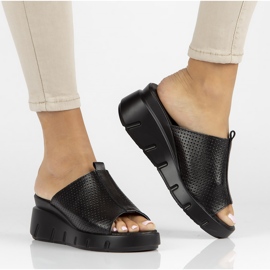 Chinelos de couro Filippo DK3594 / 22 Bk preto 1