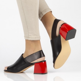 Sandálias de couro Filippo DS3729 / 22 Bk preto 1