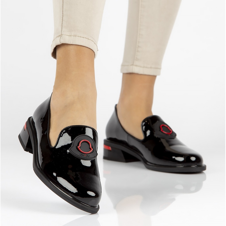 Sapatos de couro Filippo DP3720 / 22 Bk preto 1