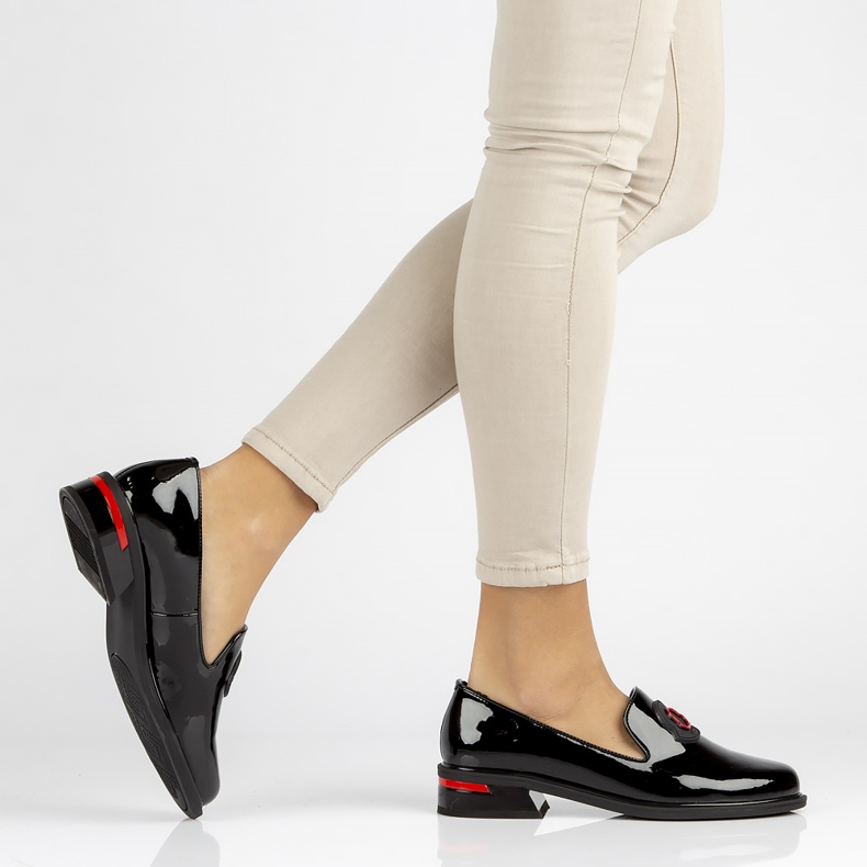 Sapatos de couro Filippo DP3720 / 22 Bk preto 2