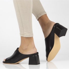 Chinelos de couro Filippo DK3728 / 22 Bk preto 1