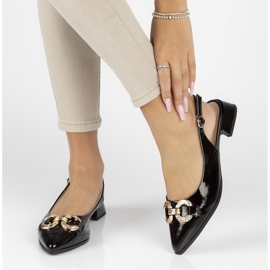 Sapatos de couro Filippo DP3745 / 22 Bk preto 1