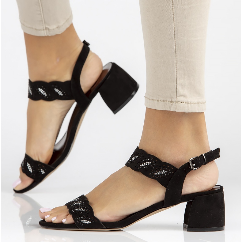 Sandálias pretas Filippo DS3606 / 22 Bk preto 1