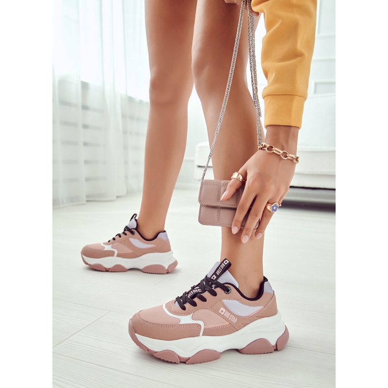 Tênis feminino tênis esportivo Big Star JJ274577 rosa 1