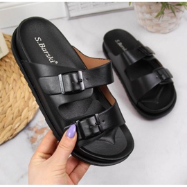 Everlast Chinelos de borracha com fivelas pretas em S.Barski preto 1