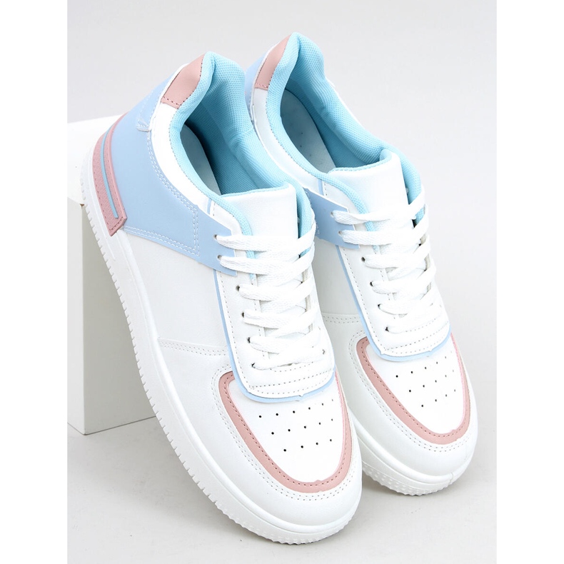 Libby Blue Trainers branco azul multicolorido 1