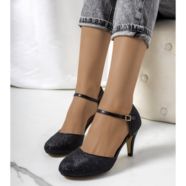 Bombas Rosetown pretas brilhantes preto 1