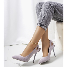 Salto cinza com recortes decorativos Anthe 1