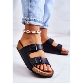 Chinelos femininos fivelas Inblu NM000028 Preto 2