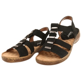 Sandálias pretas confortáveis ​​EVento 22SD35-4940 preto 2