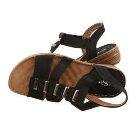 Sandálias pretas confortáveis ​​EVento 22SD35-4940 preto 3