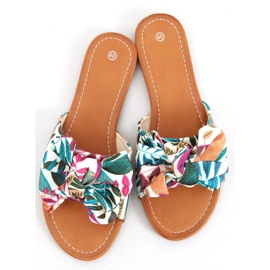 Lotos Chinelos Bege com estampa floral multicolorido 1