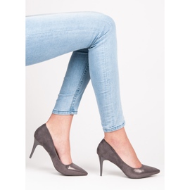 Qinba Salto alto camurça cinza 1