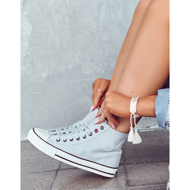 Tênis alto feminino Big Star JJ274209 Azul 1