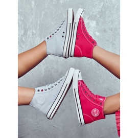 Tênis alto feminino Big Star JJ274210 Fuchsia rosa 1