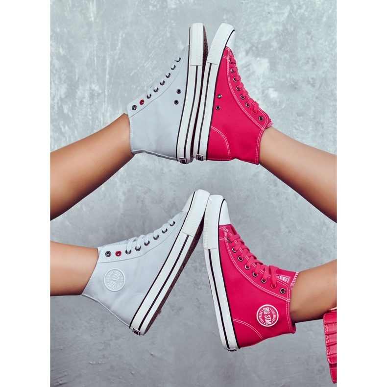 Tênis alto feminino Big Star JJ274210 Fuchsia rosa 1