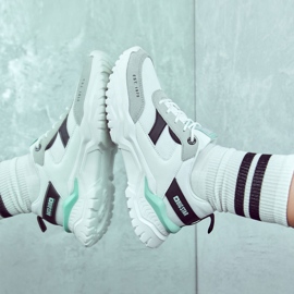 Tênis esportivo feminino Big Star JJ274A412 branco e preto azul 1