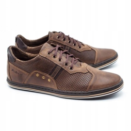 Polbut Sapatos masculinos casuais 1801P marrom castanho 2
