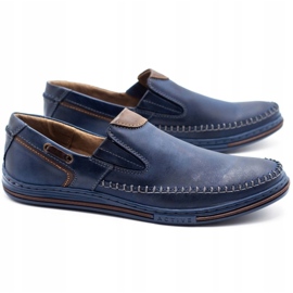 Polbut Sapatos masculinos mocassins 09 azul marinho azul-marinho 2