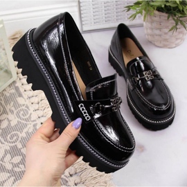 Sapatos pretos lacados W S. Barski 1