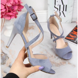 Sandálias de salto alto azul W Sergio Leone 1