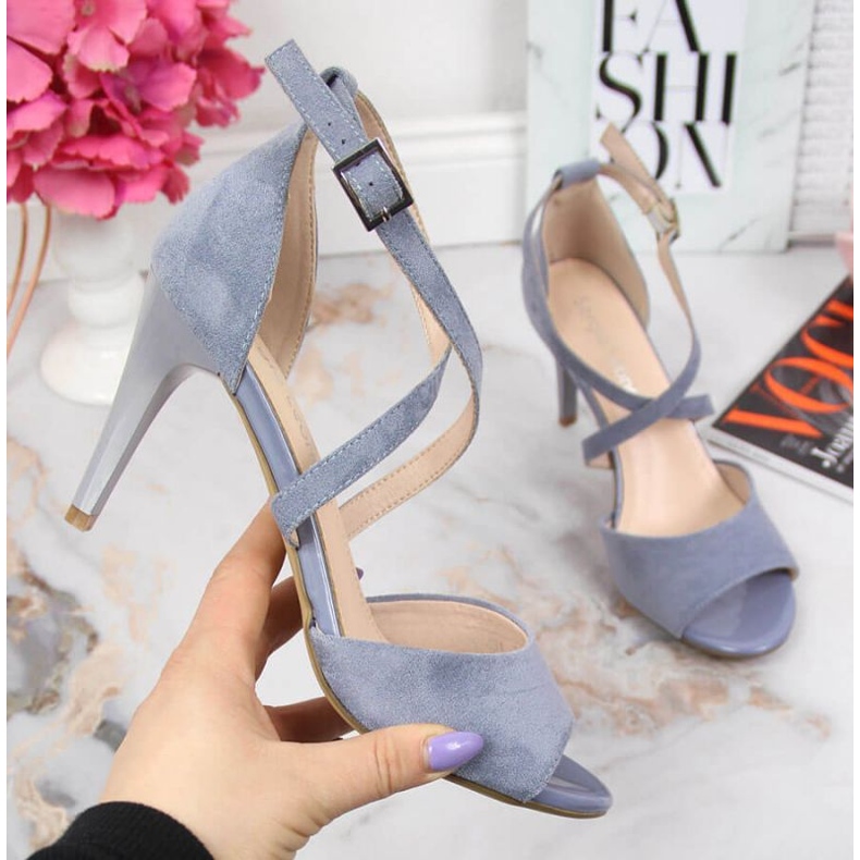 Sandálias de salto alto azul W Sergio Leone 1