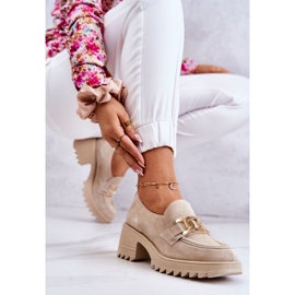 PL5 Sapatos de Camurça com Decoração Dourada Bege Claro Idealize 2 PL5 Sapatos de Camurça com Decoração Dourada Bege Claro Idealize 2