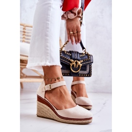 PS1 Alpargatas femininas bege em cunhas tamarill 2 PS1 Alpargatas femininas bege em cunhas tamarill 2