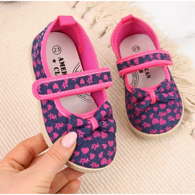 Sapatilhas Bailarinas Azul Marinho Jr American Club rosa 1