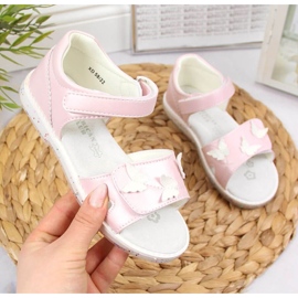 Sandálias de velcro rosa brilhante No American Club 1