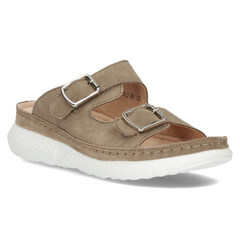 Chinelos de couro Filippo DK3516 / 22 Br marrom castanho 1