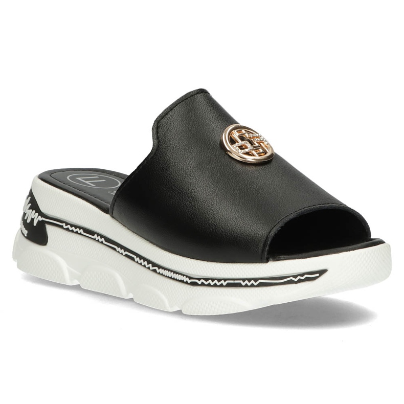 Chinelos de couro Filippo DK3872 / 22 Bk preto 1