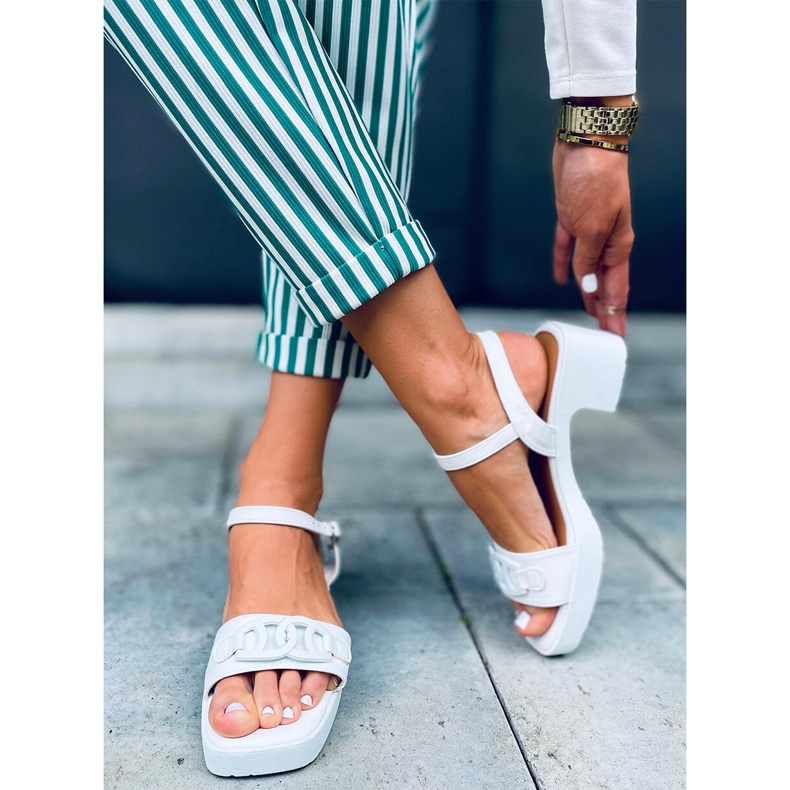 Sandália de salto alto Sharon White branco 1