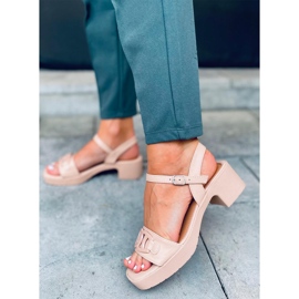 Sandália de salto alto Sharon Nude bege 1