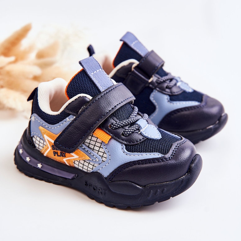 PJ2 Tênis infantil esportivo leve azul marinho Mobby 1