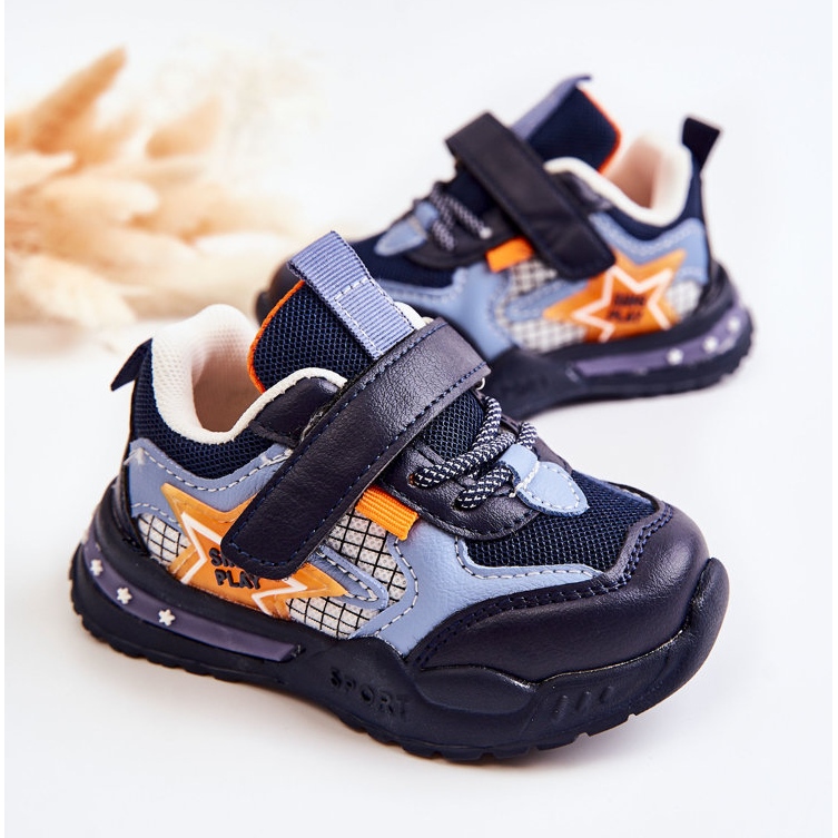 PJ2 Tênis infantil esportivo leve azul marinho Mobby 2