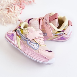 Tênis esportivo leve infantil Snoopy rosa 2