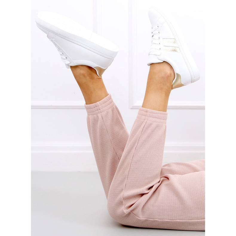 Tênis feminino Xina BRANCO / OURO dourado 1