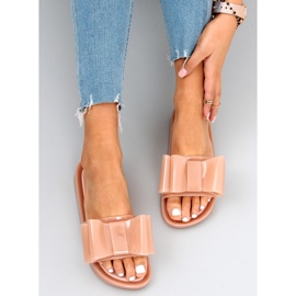 Chinelos de silicone para mulher Vinca Pink bege 1