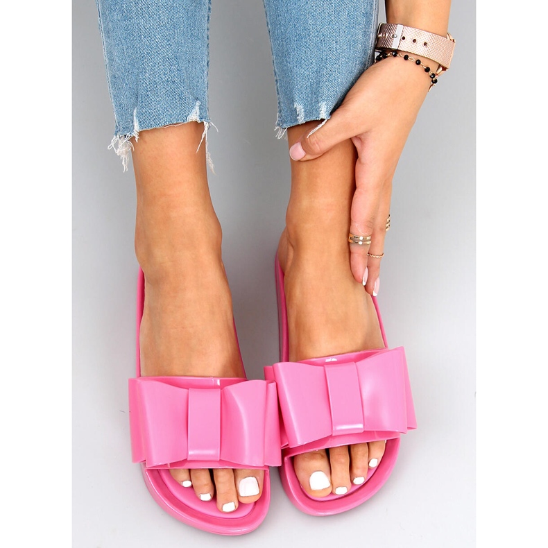Chinelos femininos de silicone Vinca Fushia rosa 2