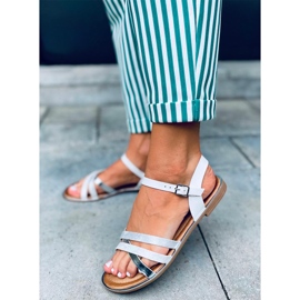 Sandálias femininas Celia White branco 1