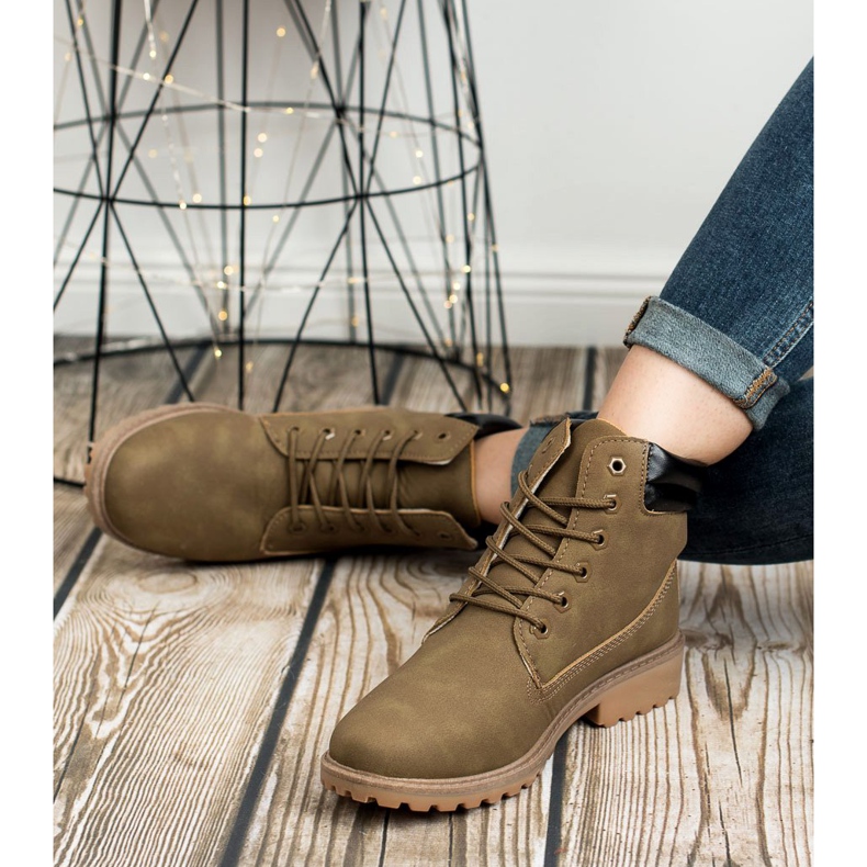 Seastar Caçadores de botas femininas marrom verde 1