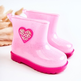 Botas de chuva rosa para crianças 1 Botas de chuva rosa para crianças 1