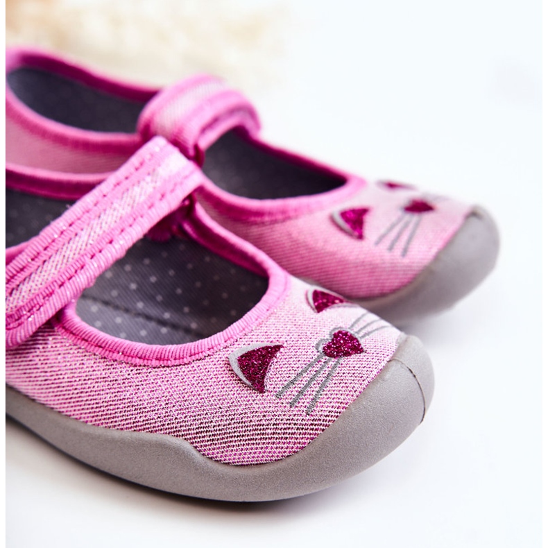 BEFADO S.A. Chinelos bailarina Befado Cats 114X451 Rosa-cinza 2