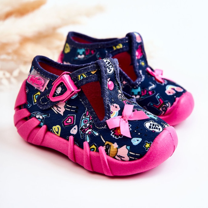 BEFADO S.A. Chinelos Befado Supergirl com Laço 110P456 Azul Marinho azul-marinho 2