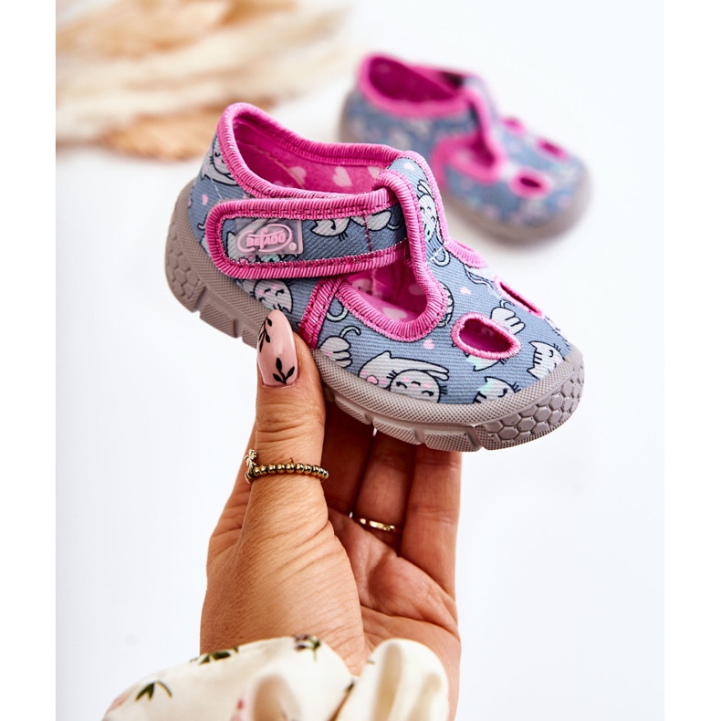 BEFADO S.A. Sapatos Chinelos Befado Gatos 533P014 Azul-Rosa 1