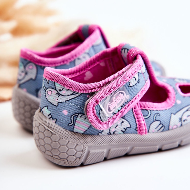 BEFADO S.A. Sapatos Chinelos Befado Gatos 533P014 Azul-Rosa 2