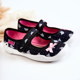 BEFADO S.A. Chinelos Bailarina Infantil Befado Com Laço 114X481 Azul Marinho 2